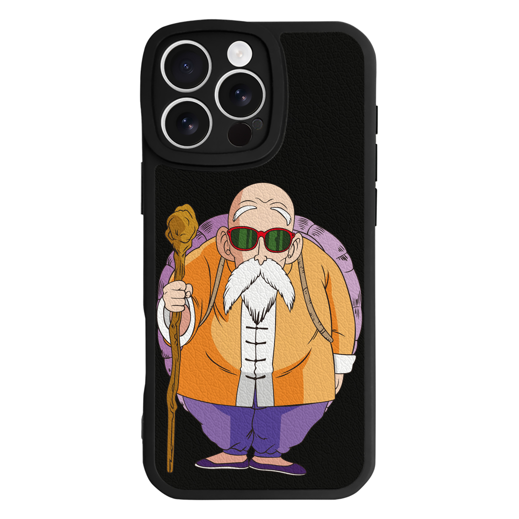 （画像用） ドラゴンボール 亀仙人（かめせんにん） DRAGON BALL Master Roshi Kame Sennin 【iPhone 16シリーズ対応】シリコンスマホケース（レザー調） 材質：シリコン